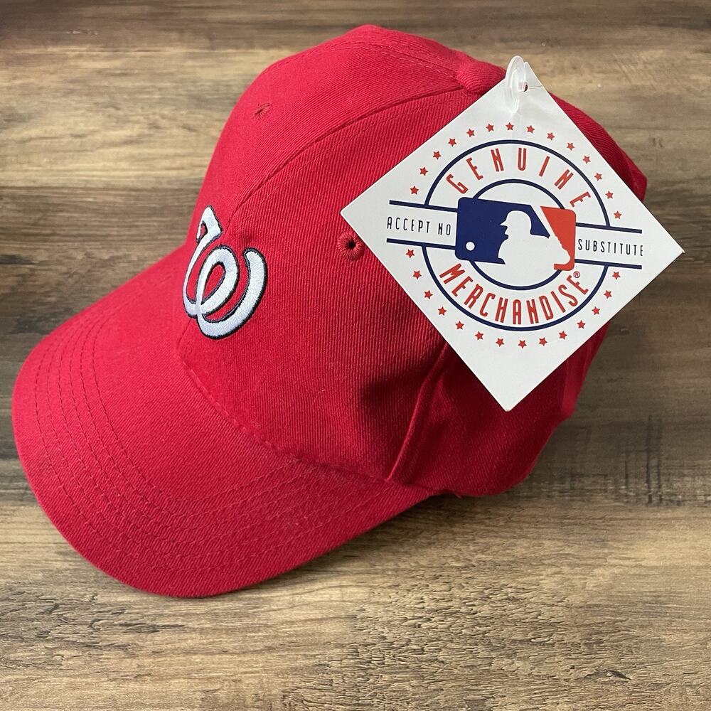 NWT MLB Genuine Merchandise Washington Nationals Baseball Cap Red 100% Cotton